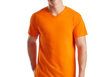 T-Shirt V-Neck 61-066-0 Fruit of the Loom Valueweight Orange - Fruit of the Loom - 
