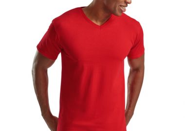 T-Shirt V-Neck 61-066-0 Fruit of the Loom Valueweight Red - Fruit of the Loom - 
