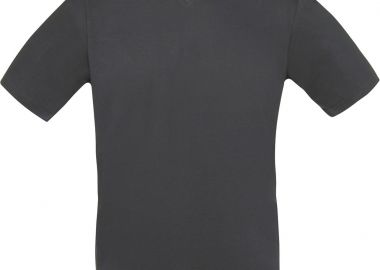 T-Shirt V-Neck Exact B & C Dark Grey - B & C - 