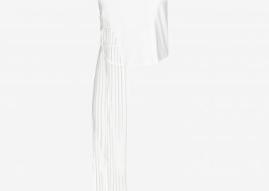 T-Shirt with Fringes In White - Cutcuutur - 