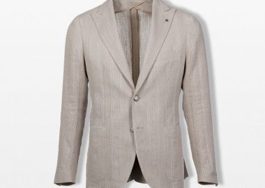 TAGLIATORE Ανδρικό Μπεζ Single Breasted Blazer - TAGLIATORE - 
