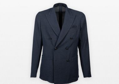 TAGLIATORE Ανδρικό Μπλε Double-Breasted Blazer - TAGLIATORE - 