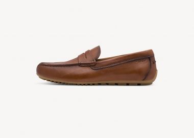 Tamaris ανδρικά δερμάτινα loafers μονόχρωμα - 1-14600-44 Καφέ - TAMARIS - 