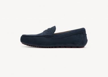 Tamaris ανδρικά δερμάτινα loafers μονόχρωμα - 1-14600-44 Μπλε Σκούρο - TAMARIS - 