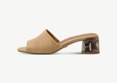 Tamaris γυναικεία δερμάτινα mules - 1-27204-42 Καφέ Latte - TAMARIS - 