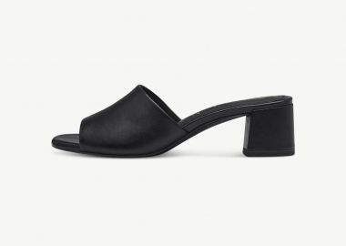 Tamaris γυναικεία δερμάτινα mules - 1-27204-42 Μαύρο - TAMARIS - 