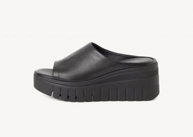 Tamaris γυναικεία δερμάτινα mules μονόχρωμα - 1-27206-46 Μαύρο - TAMARIS - 