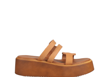 Ταμπα δερμάτινο flatform σανδάλι - MIGATO - 