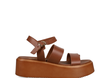 Ταμπα δερμάτινο flatform σανδάλι - MIGATO - 