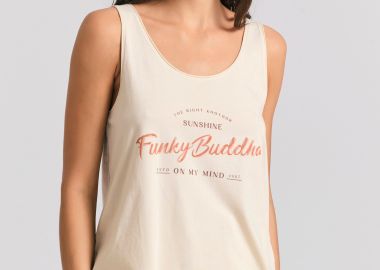Tank top με Funky Buddha τύπωμα από οργανικό βαμβάκι - FUNKY BUDDHA - 