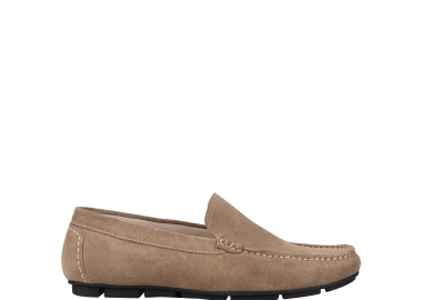 Taupe δερμάτινο ανδρικό loafer - MIGATO - 