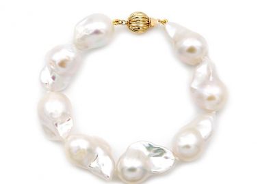 TBS Creations Βραχιόλι με μαργαριτάρια Nuclear Fresh Water Pearl από χρυσό 14 καρατίων BSB114699 - TBS Creations - 