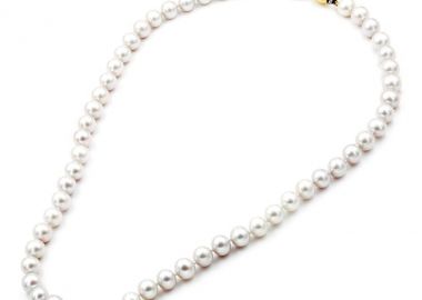 TBS Creations Κολιέ με μαργαριτάρια Fresh Water Pearl από χρυσό 14 καρατίων BSN110947 - TBS Creations - 