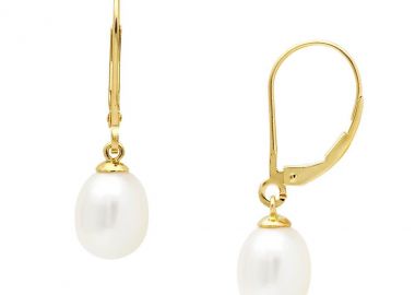 TBS Creations Σκουλαρίκια με μαργαριτάρια Fresh Water Pearl από χρυσό 14 καρατίων BSE110129 - TBS Creations - 