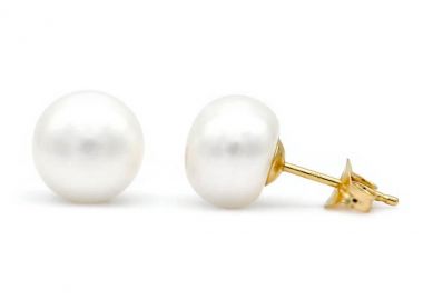 TBS Creations Σκουλαρίκια με μαργαριτάρια Fresh Water Pearl από χρυσό 14 καρατίων BSE110733 - TBS Creations - 