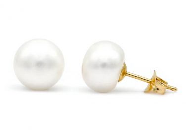 TBS Creations Σκουλαρίκια με μαργαριτάρια Fresh Water Pearl από χρυσό 14 καρατίων BSE110734 - TBS Creations - 