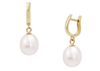 TBS Creations Σκουλαρίκια με μαργαριτάρια Fresh Water Pearl από χρυσό 14 καρατίων BSE111519 - TBS Creations - 