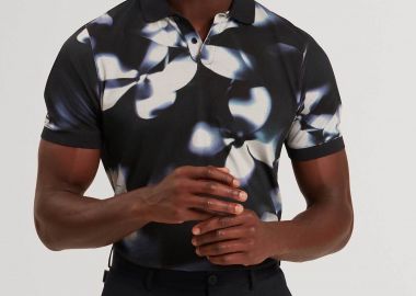 Ted Baker ανδρική μπλούζα πόλο με photographic floral print Regular Fit 