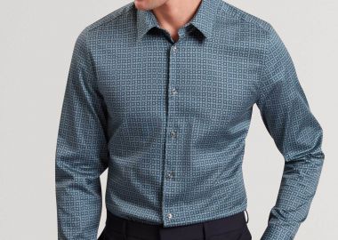 Ted Baker ανδρικό πουκάμισο με geometric pattern Slim Fit 