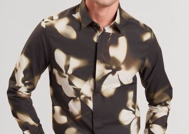 Ted Baker ανδρικό πουκάμισο με photographic floral print Regular Fit 