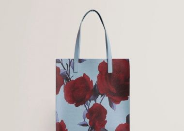 Ted Baker ELYZAA Rose Print PU Large Icon Tote Bag Μπλέ - Ted Baker - 