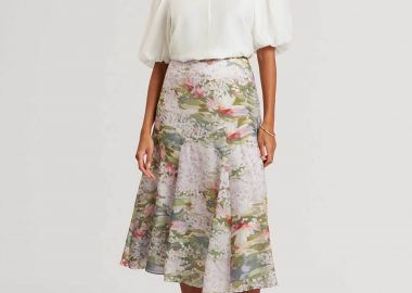 Ted Baker γυναικεία midi φούστα με floral print Relaxed Fit 