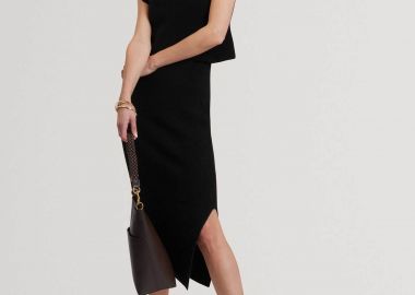 Ted Baker γυναικείο midi αμάνικο φόρεμα μoνόχρωμο 2 σε 1 