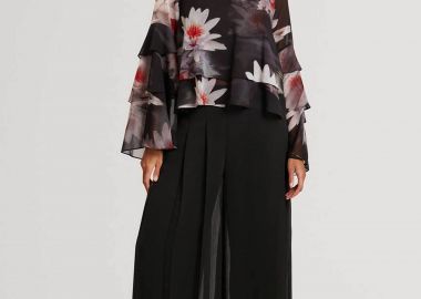 Ted Baker γυναικείο παντελόνι μονόχρωμο Wide Fit 