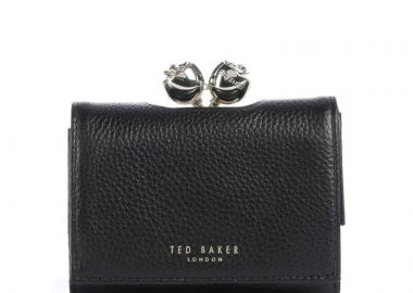 Ted Baker ROOSA Rose Detail Small Leather Bobble Purse 283899 Μαύρο - Ted Baker - 