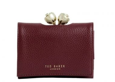 Ted Baker ROOSA Rose Detail Small Leather Bobble Purse 283899 Μαύρο - Ted Baker - 