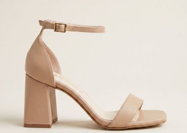 TFP Block Heel Sandals Ankle Strap - 1688 - Nude Matte - TFP - 
