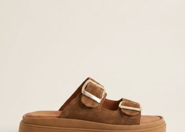 TFP Buckle Sandals - 519 - Taupe Σουέτ - TFP - 