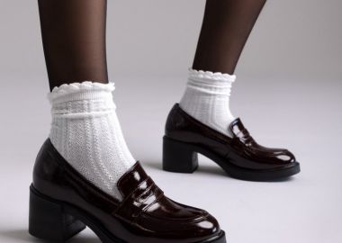 TFP Δερμάτινα loafers με τακούνι - 8071 - Bordeaux Patent - TFP - 