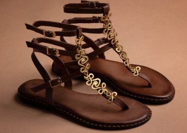 TFP Δερμάτινα Σανδάλια Gladiator - 1004 - Καφέ - TFP - 
