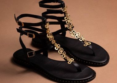 TFP Δερμάτινα Σανδάλια Gladiator - 1004 - Μαύρο - TFP - 