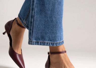 TFP Γόβες με μπαρέτα και kitten heel - 353 - Bordeaux Matte - TFP - 