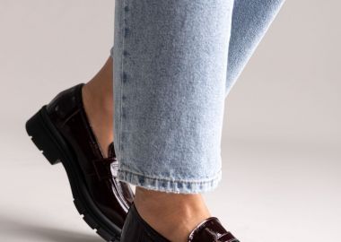 TFP Loafers με τρακτερωτή σόλα - 9051 - Burgundy Patent - TFP - 