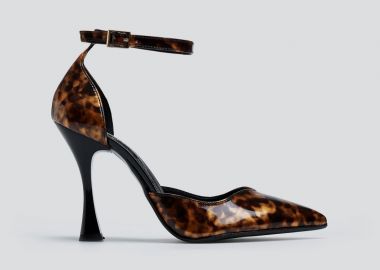 TFP Λουστρίνι γόβες με Tortoise Print - 914 - Camel - TFP - 