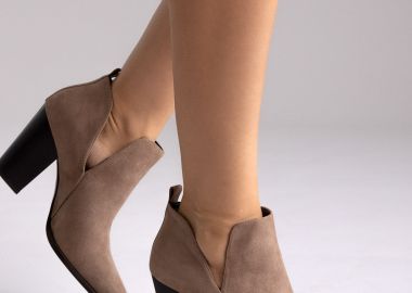 TFP Μποτάκια Αστραγάλου Cowboy Cutout - 110 - Taupe Σουέτ - TFP - 