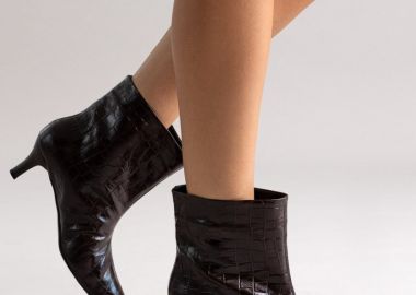 TFP Μποτάκια με kitten heel - 096 - Καφέ Κροκό - TFP - 