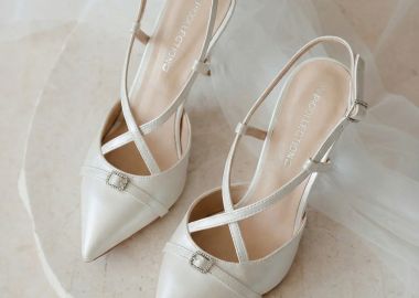 TFP Μυτερές γόβες slingback - 996 (πέρλα) - Λευκό Πέρλα - TFP - 