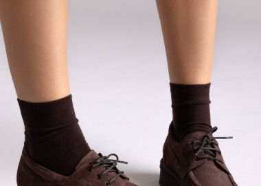 TFP Oxfords με τρακτερωτή σόλα - 9057 - Καφέ Σουέτ - TFP - 
