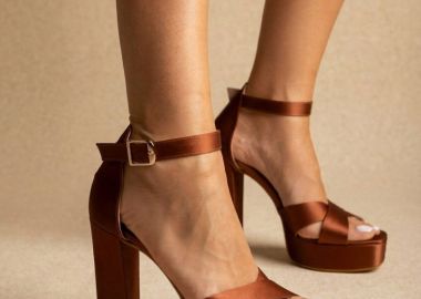 TFP Πέδιλα με φιάπα - 1610 - Tan satin - TFP - 