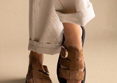 TFP Σανδάλια Fisherman Flatform - 4597 - Μόκα Σουέντ - TFP - 