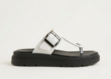 TFP Σανδάλια με λουράκι Τ και αγκράφα - 540 - White Matte - TFP - 