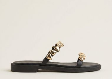 TFP Σανδάλια με Λουράκια και Μεταλλική Λεπτομέρεια - 507 LM VAMOS - Μαύρο Ματ - TFP - 