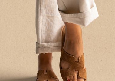 TFP Σανδάλια με σχέδιο cut-out και λουράκια - 37 VAMOS - Beige Suede - TFP - 