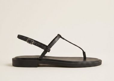 TFP Σανδάλια με T Strap και κλείσιμο με αγκράφα - L1 VAMOS - Μαύρο Ματ - TFP - 