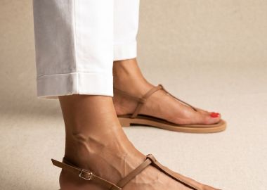 TFP Σανδάλια μεT Strap και κλείσιμο με αγκράφα - L1 VAMOS - Brown Matte - TFP - 