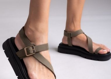 TFP Σανδάλια nubuck με λουράκι - 4500 - Χακί - TFP - 